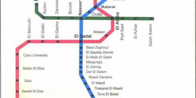 Kairo U-Bahn-Karte