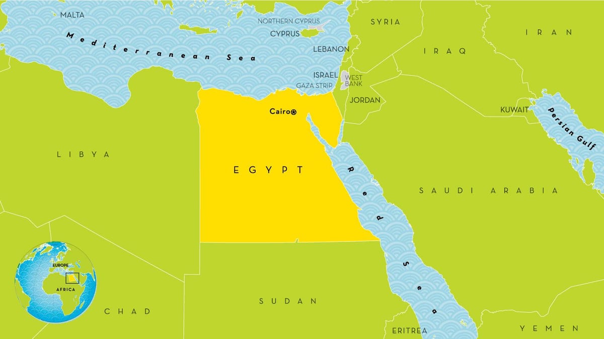 Hauptstadt von ägypten Karte