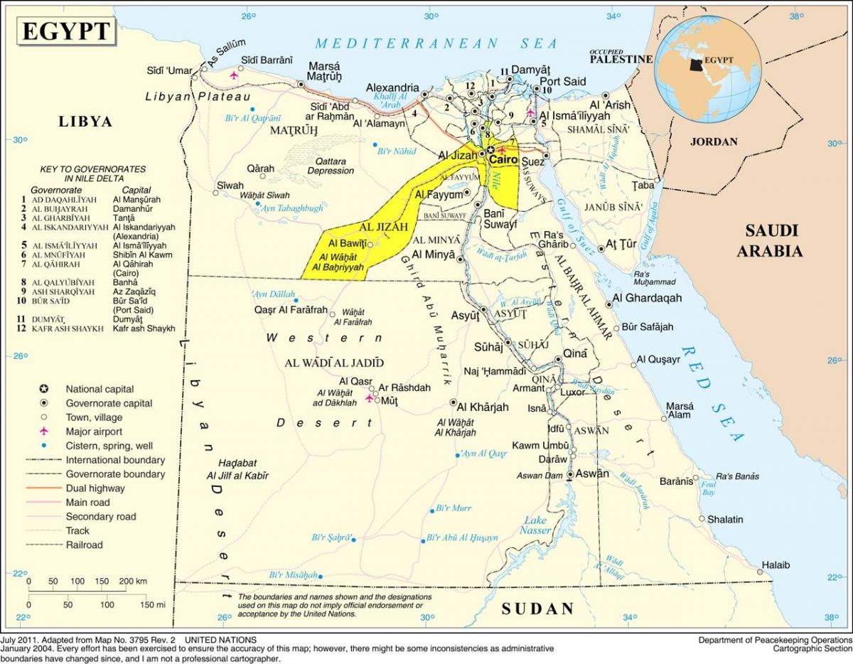 Karte der Großraum Kairo