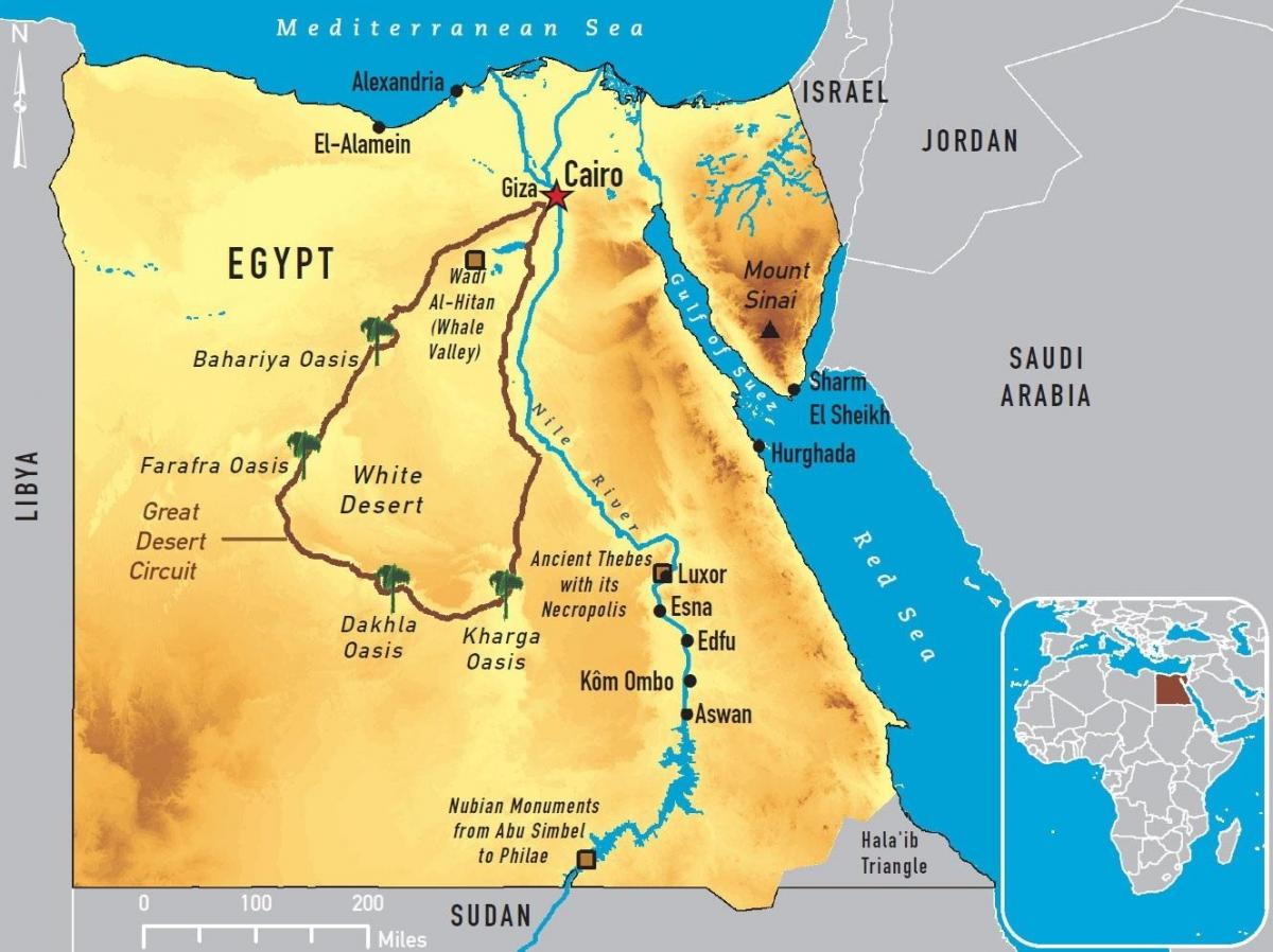 Karte von Kairo-Welt