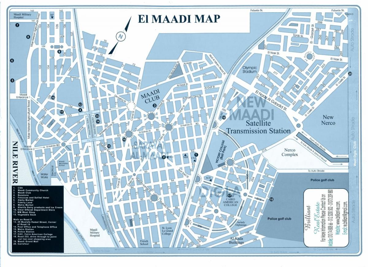 Karte von maadi Kairo