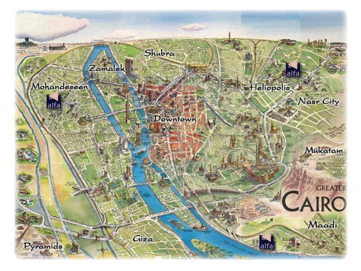 Karte von mohandeseen cairo