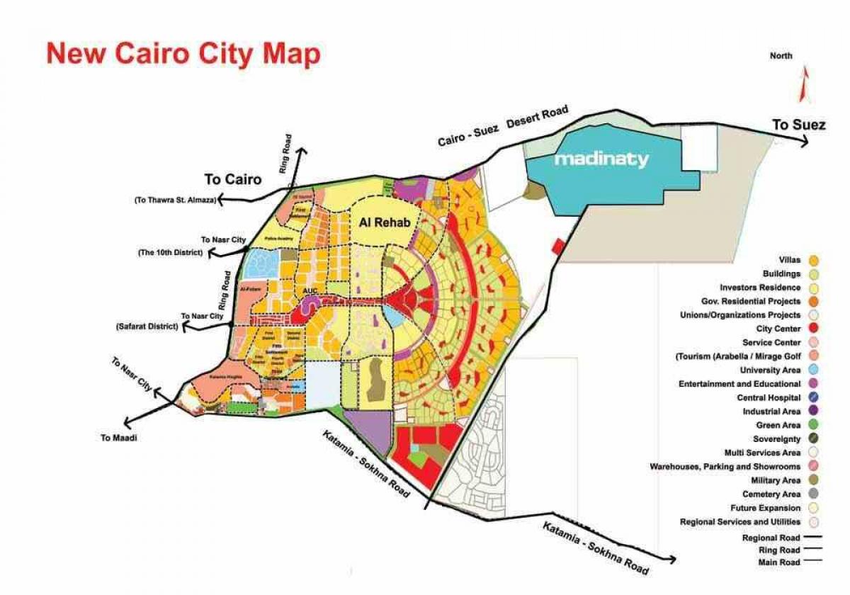 Karte von new cairo city