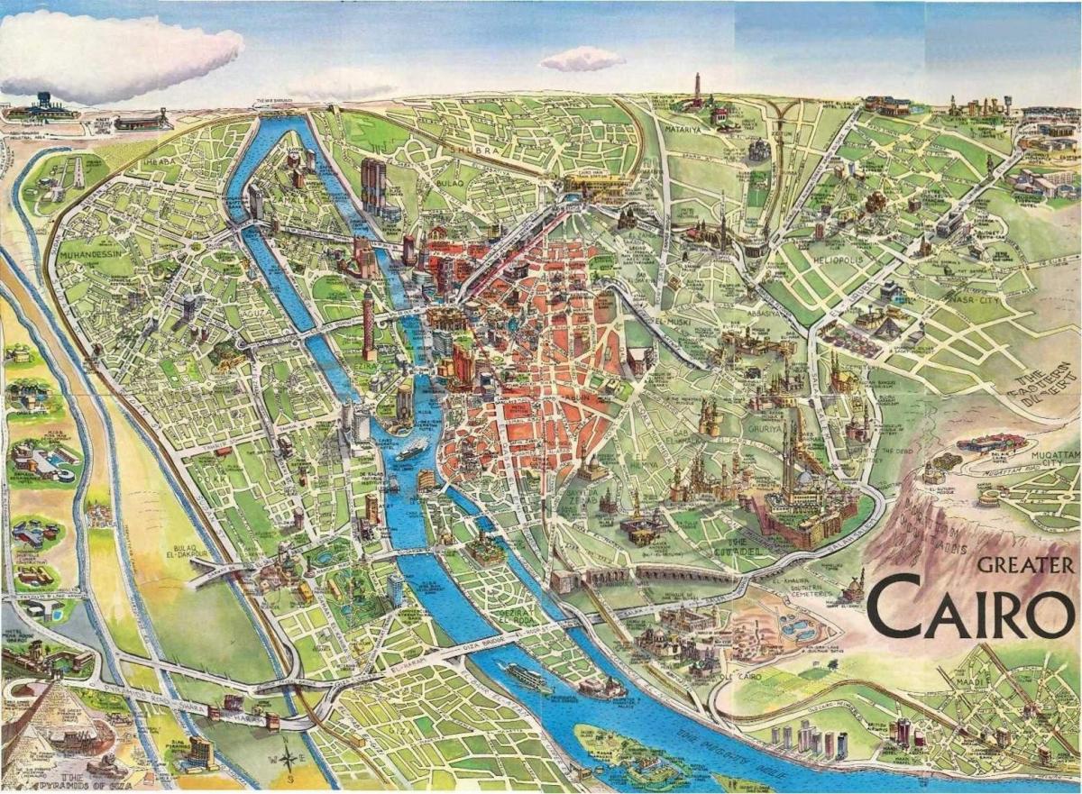 Karte der touristischen Kairo ägypten