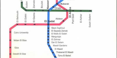 Kairo U-Bahn-Karte