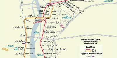 Kairo U-Bahn-Karte 2016